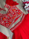 PC 333 Red Embroidery Georgette Party Wear Lehenga Choli Wholesale Price In Surat